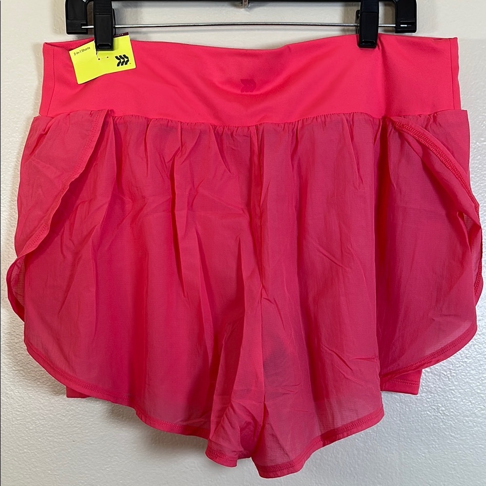 NEW All In Motion Vibrant Pink Athletic Shorts - Picture 3 of 5